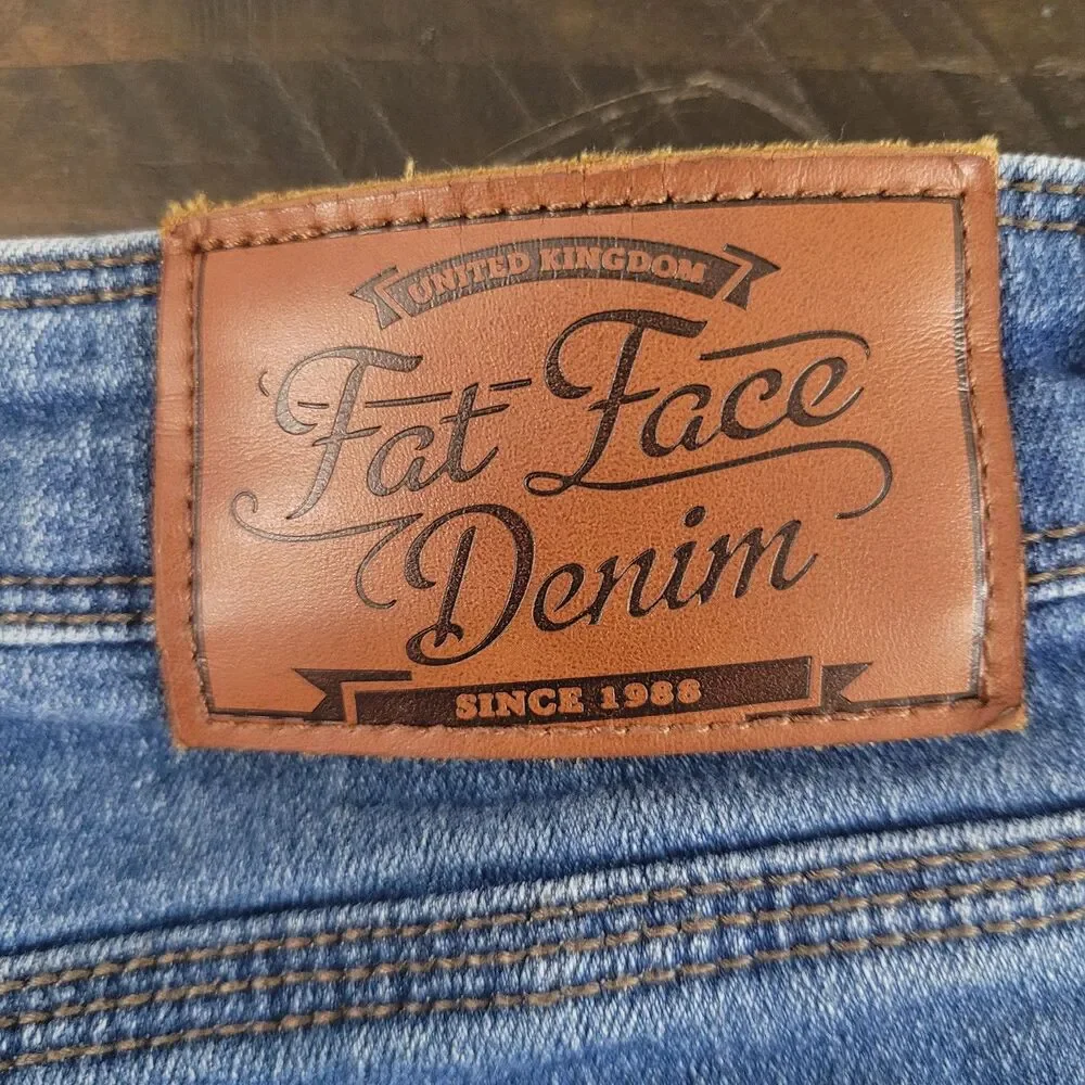 Fat Face Men's Slim Straight Denim Jeans 32x29 Classic Blue Wash